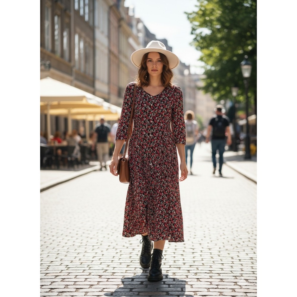 Entro Dress Size L. Lined Maxi Dress.side Pockets. Cocktail Party,‎ Grunge